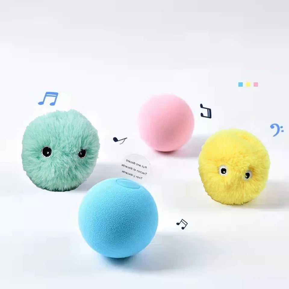 Smart Touch-Activated Sound Cat Toy Ball with Catnip