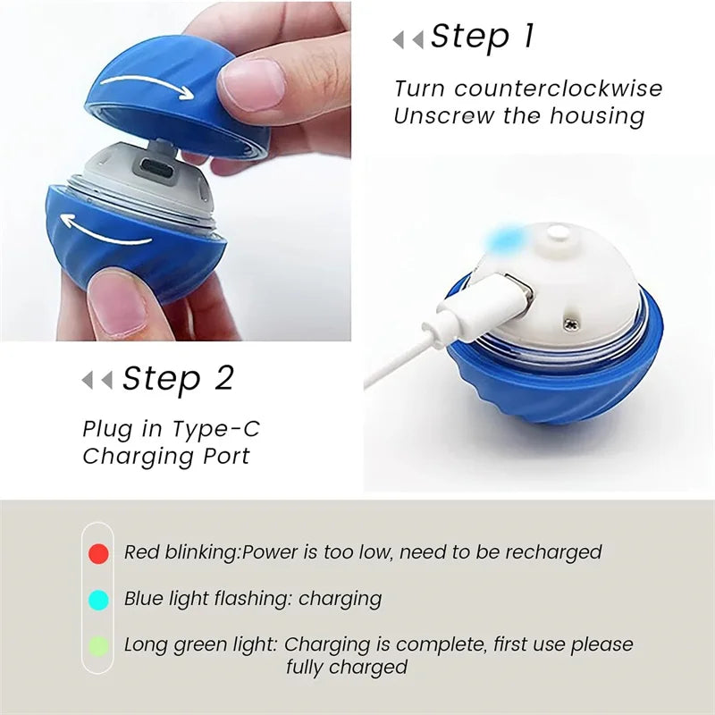 USB Rechargeable Smart Bouncing Ball for Dogs & Cats