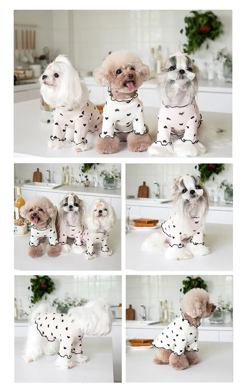 Heart Print Shirt for Dogs & Cats