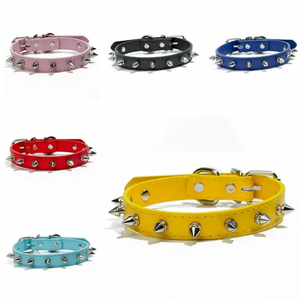 Cool Colorful Adjustable Spiked Studded Collars