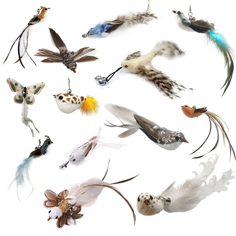 Feather Cat Wand with Bell & Suction Cup