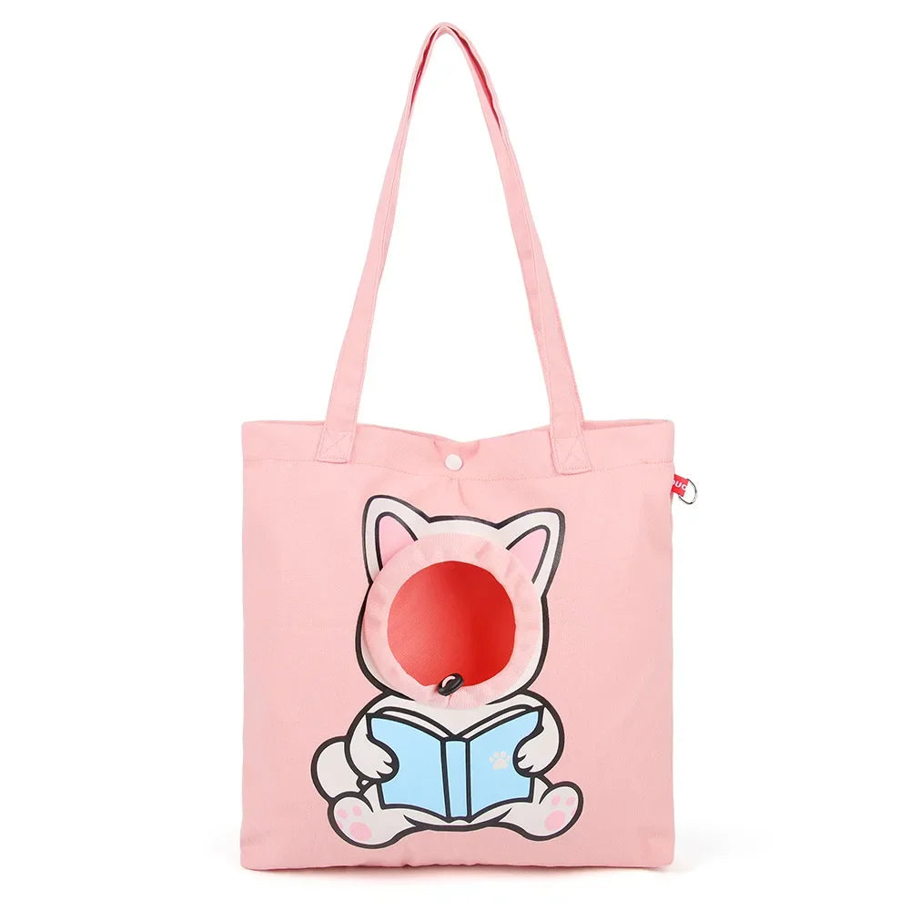 Cotton Pet Carrier Shoulder Bag for Small Dogs & Cats