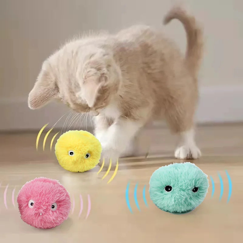 Smart Touch-Activated Sound Cat Toy Ball with Catnip