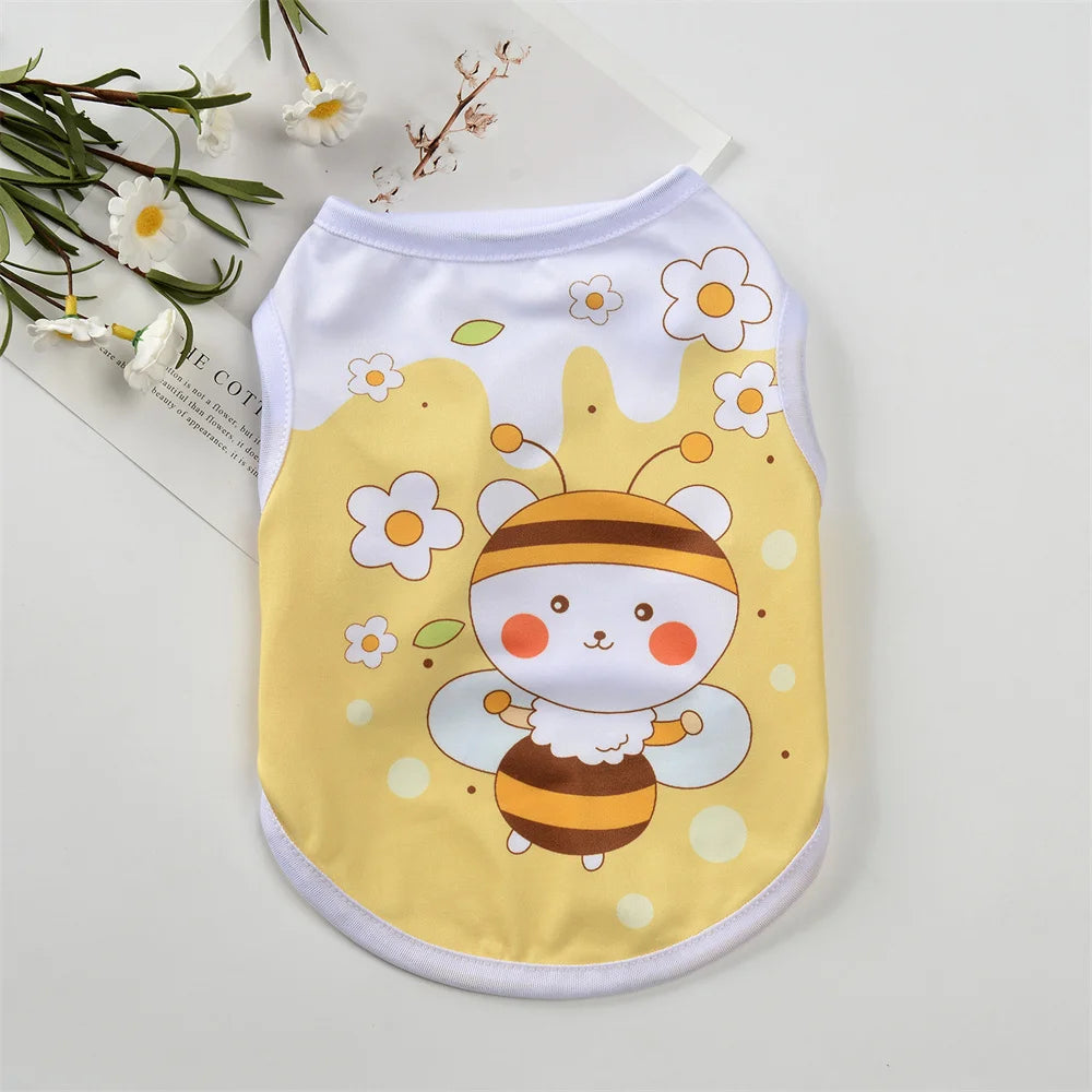 Cute Print Puppy Dog Vest Shirt