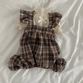 Vintage Plaid Flying Sleeve Dress For Your Fur Babies