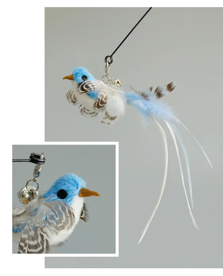 Feather Cat Wand with Bell & Suction Cup
