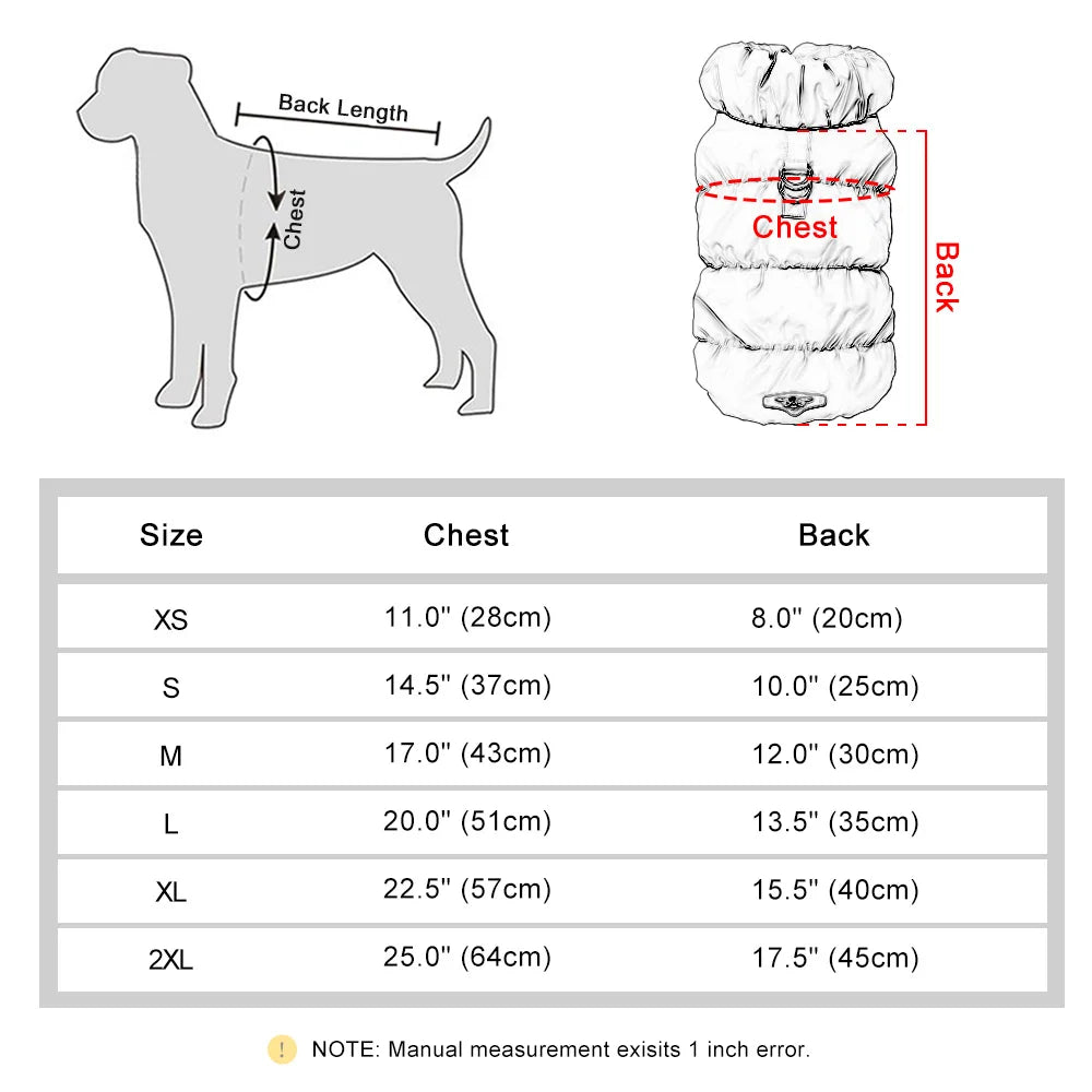 Soft Padded Winter Coat & Vest for Small Dogs & Cats