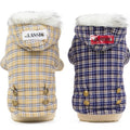 Cotton Winter Dog Coat – Star & Grid Patterns