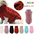 Solid Cable Knit Twist Dog Sweater – Autumn & Winter