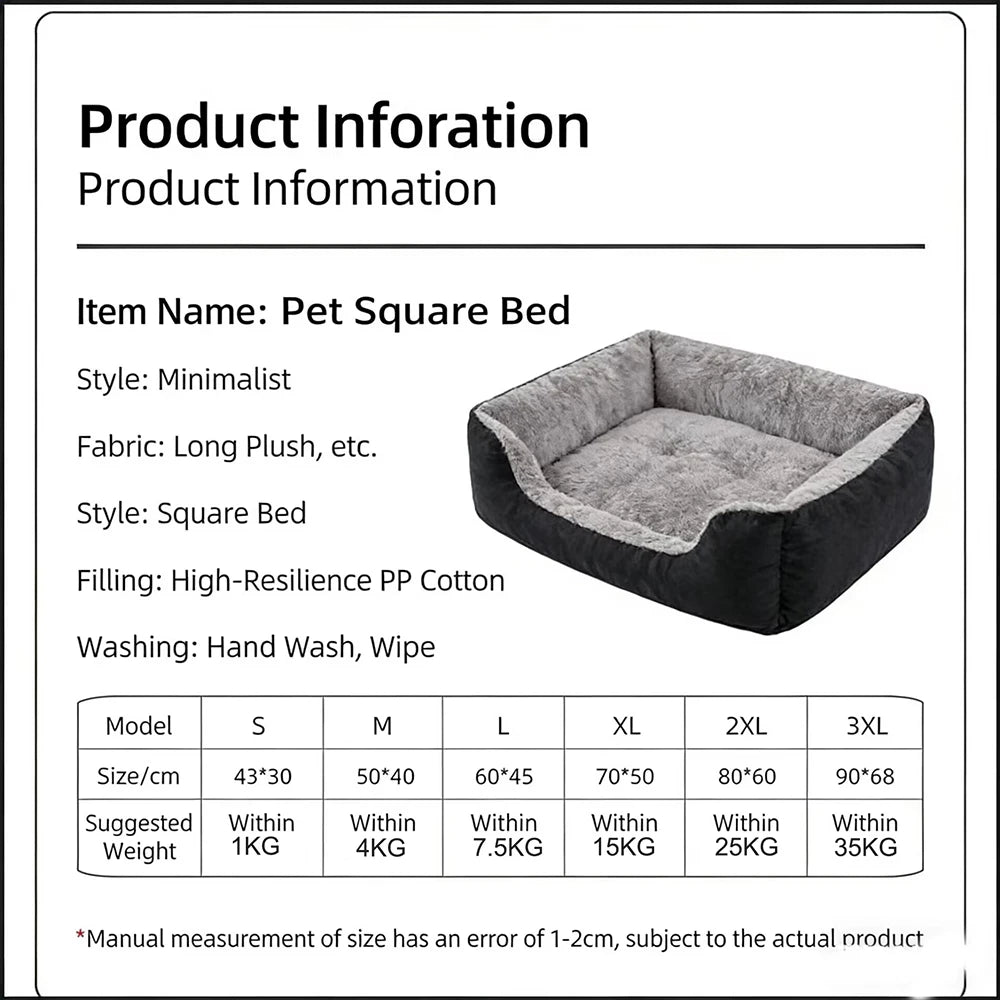 Super Soft Plush Cushioned Pet Bed