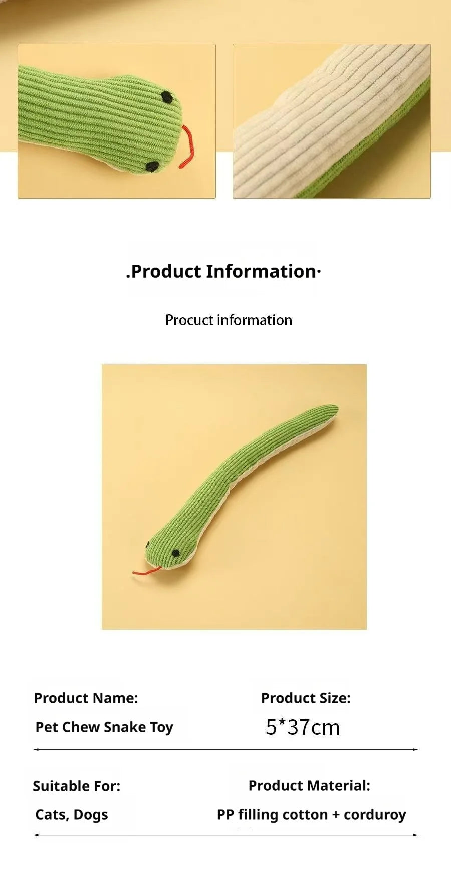 Hiss & Play – Plush Snake Chew & Sound Toy for Cats