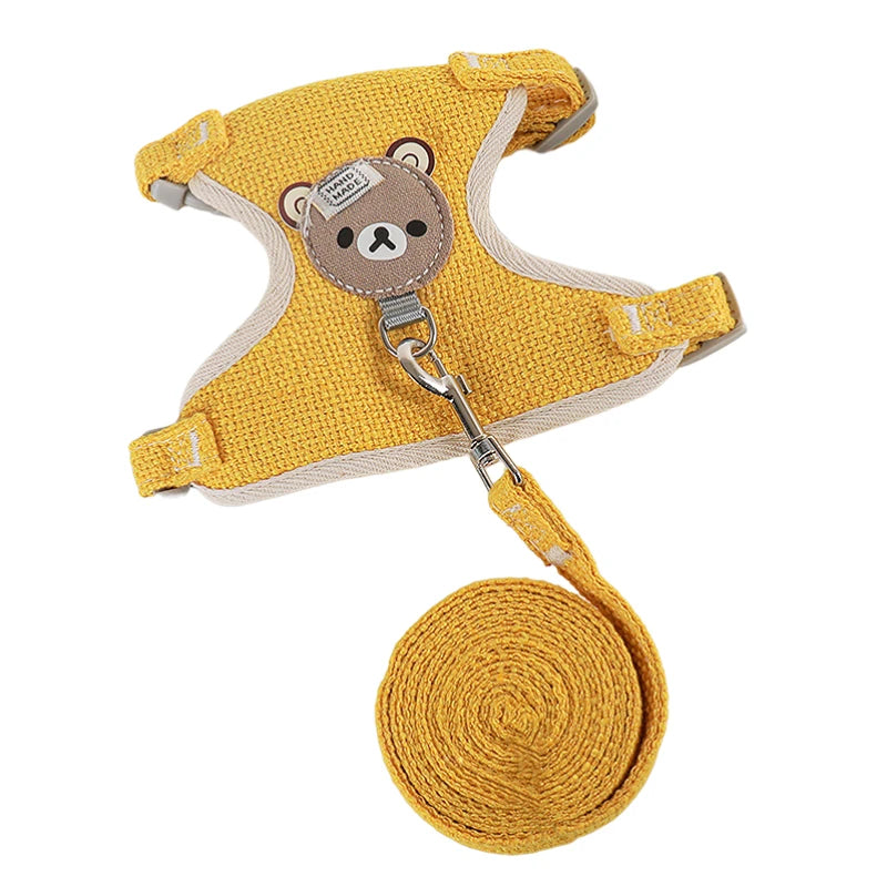 Adjustable Cat/Dog Harness Breathable Leash Convenient Pet Vest For Small Dogs Or Cats