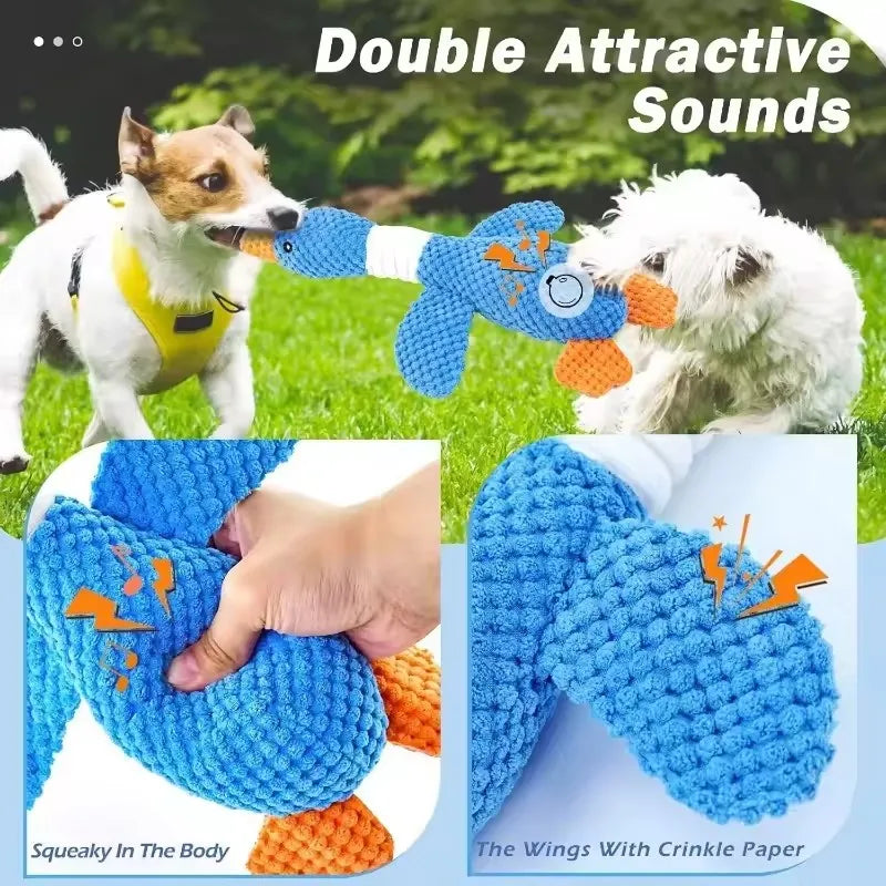 Honk Honk – Plush Goose Squeaky Crinkle Toy for Dogs