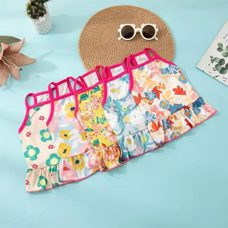 Adorable Floral Halter Summer Dress