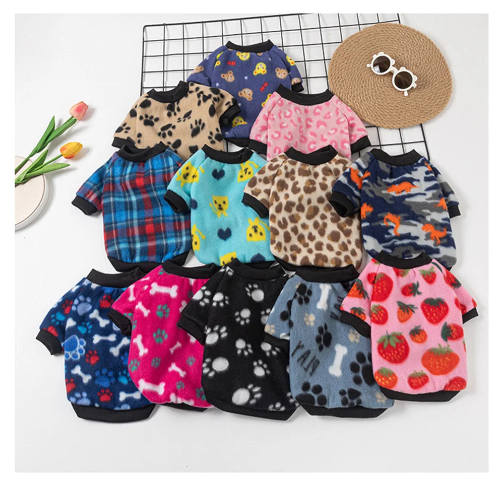 Warm Fleece Pullover Pet Sweaters