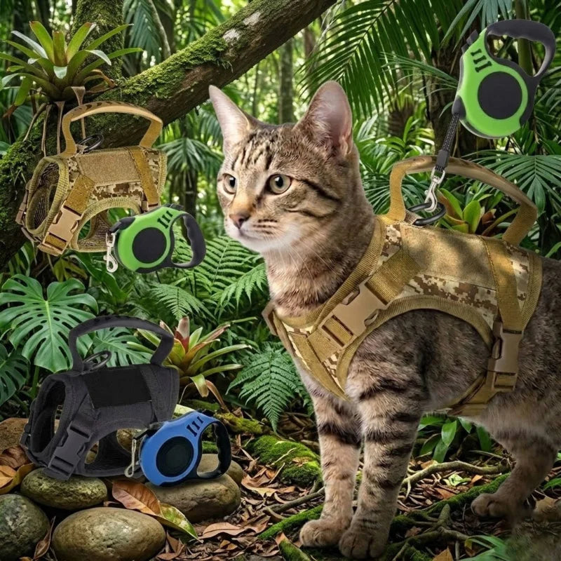 Breathable Tactical Harness Vest With Retractable Leash