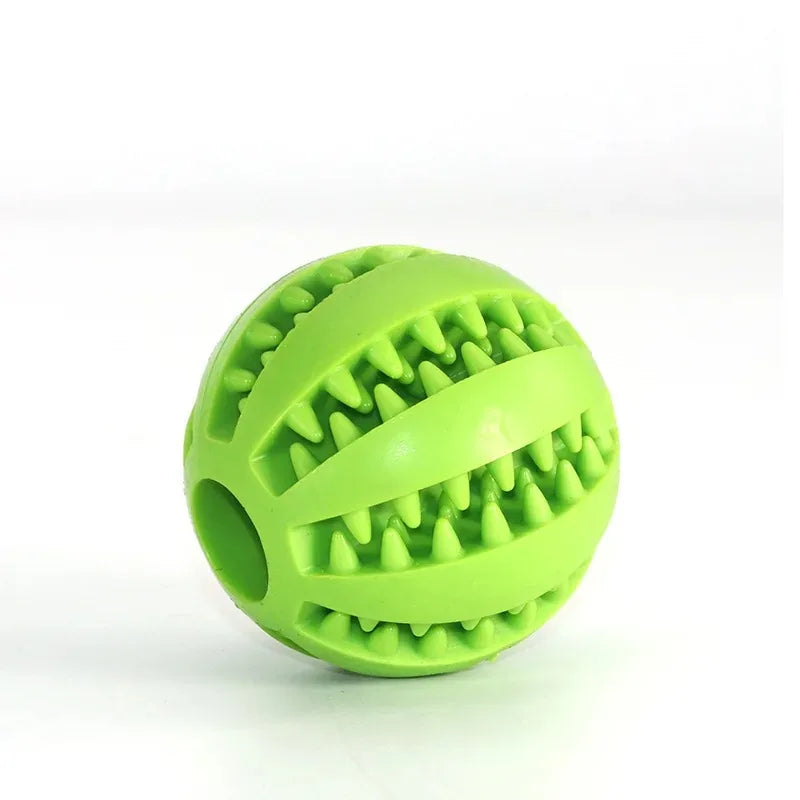 Natural Rubber Teeth Cleaning Treat Ball for Dogs