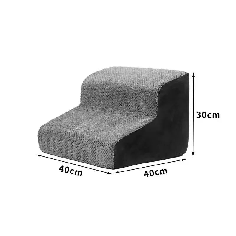 Memory Foam Pet Stairs with Non-Slip Steps