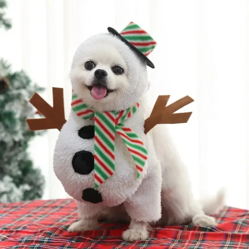 Snowman Christmas Pet Costume for Dogs & Cats
