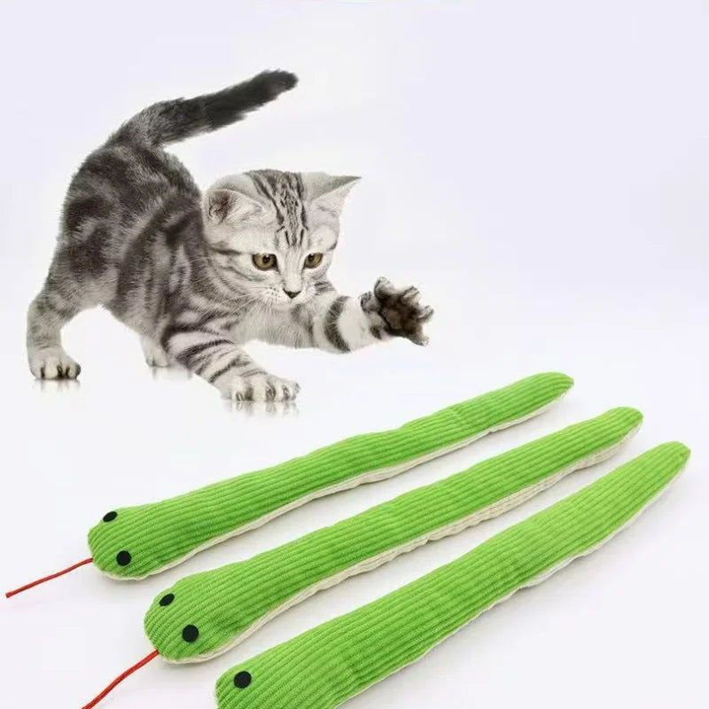 Hiss & Play – Plush Snake Chew & Sound Toy for Cats