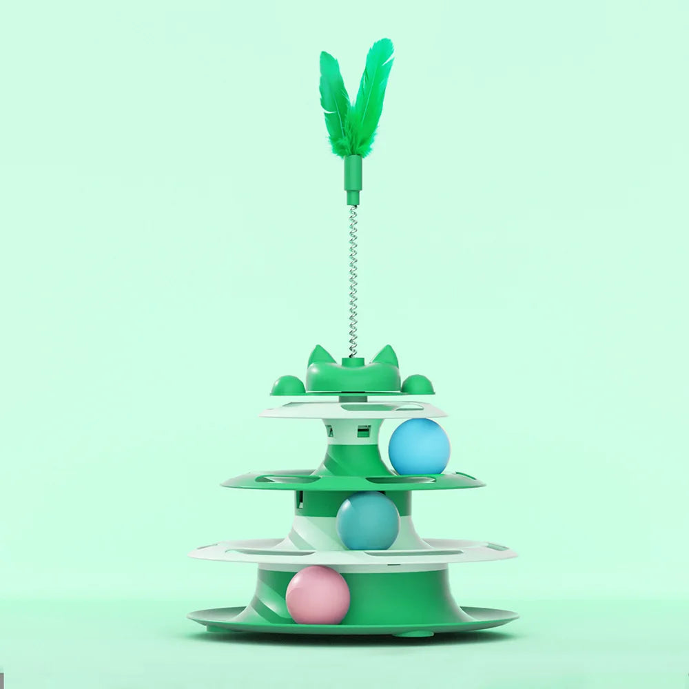 Spin & Swat – Interactive Turntable Teaser Ball Toy for Cats