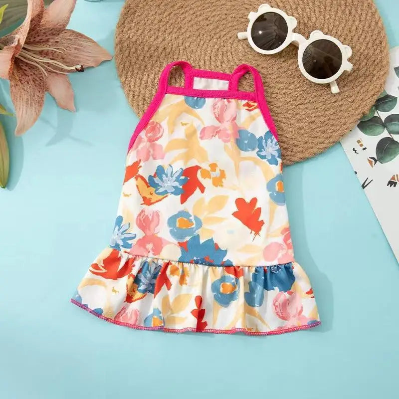 Adorable Floral Halter Summer Dress