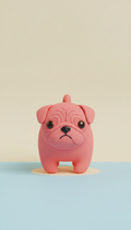 Puglet Pink chew-resistant plush toy