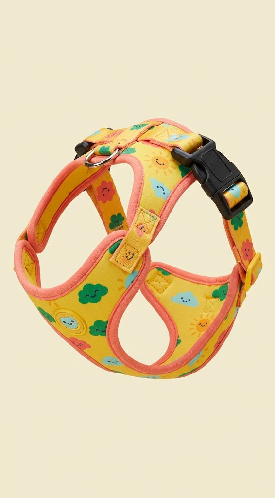 Sunny Biscuit harness with quick-release buckles