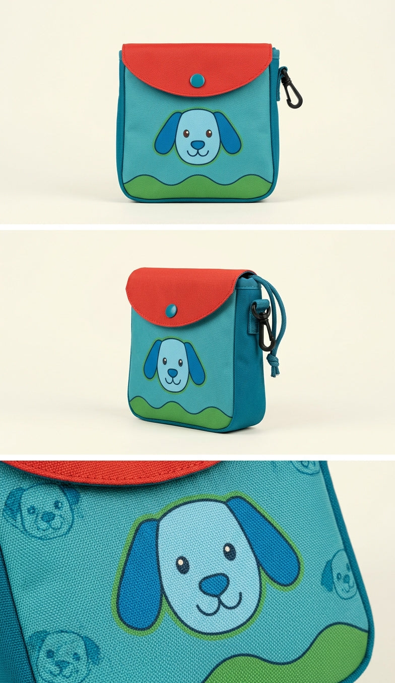 Waggy Blue illustrated treat pouch