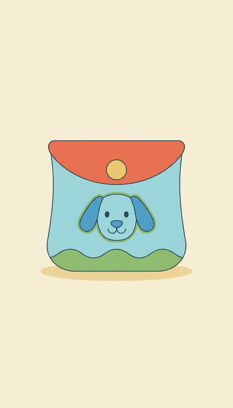 Waggy Blue illustrated treat pouch