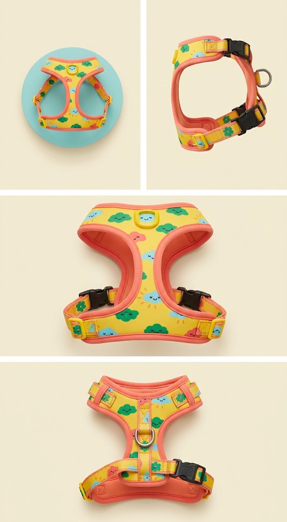 Sunny Biscuit harness with quick-release buckles